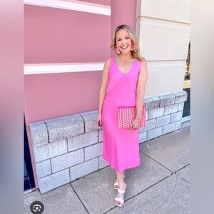 Vibrant Pink Sleeveless Dress